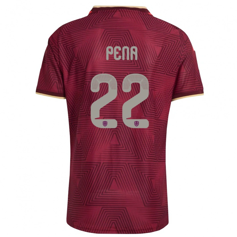 Danxen Män Venezuela Lewuis Peña #22 Burgund Guld Gul Hemmatröja Matchtröjor 26-28 Tröjor T-Tröja