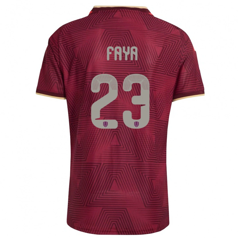 Danxen Män Venezuela Carlos Faya #23 Burgund Guld Gul Hemmatröja Matchtröjor 26-28 Tröjor T-Tröja