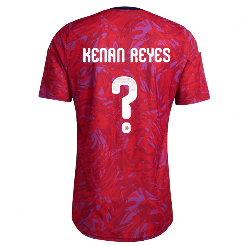 Danxen Män Costa Rica Kenan Reyes #0 Röd Lila Marin Hemmatröja Matchtröjor 26-28 Tröjor T-Tröja