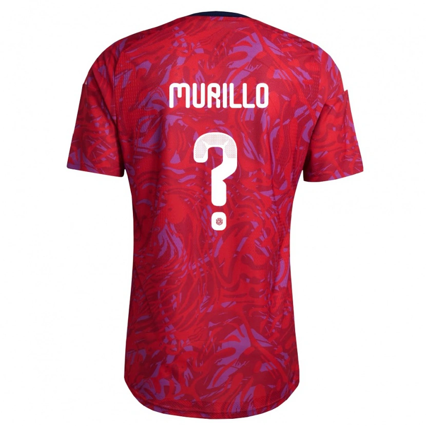 Danxen Män Costa Rica Isaac Murillo #0 Röd Lila Marin Hemmatröja Matchtröjor 26-28 Tröjor T-Tröja