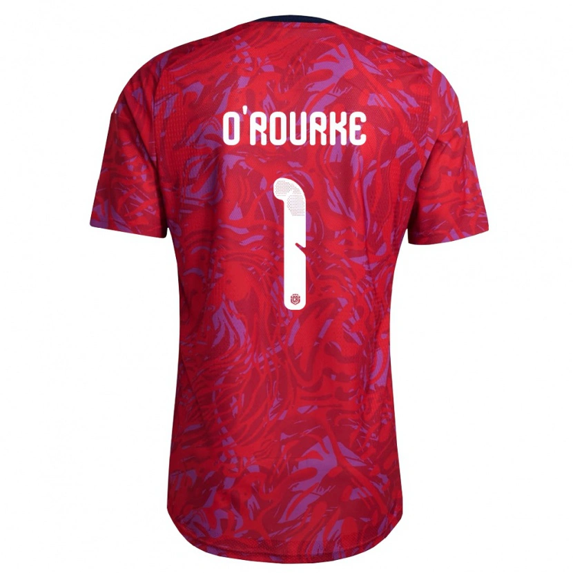 Danxen Män Costa Rica Ian O'rourke #1 Röd Lila Marin Hemmatröja Matchtröjor 26-28 Tröjor T-Tröja