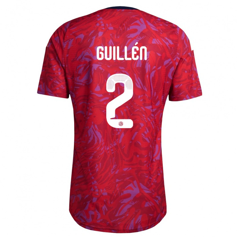 Danxen Män Costa Rica Gabriela Guillen #2 Röd Lila Marin Hemmatröja Matchtröjor 26-28 Tröjor T-Tröja