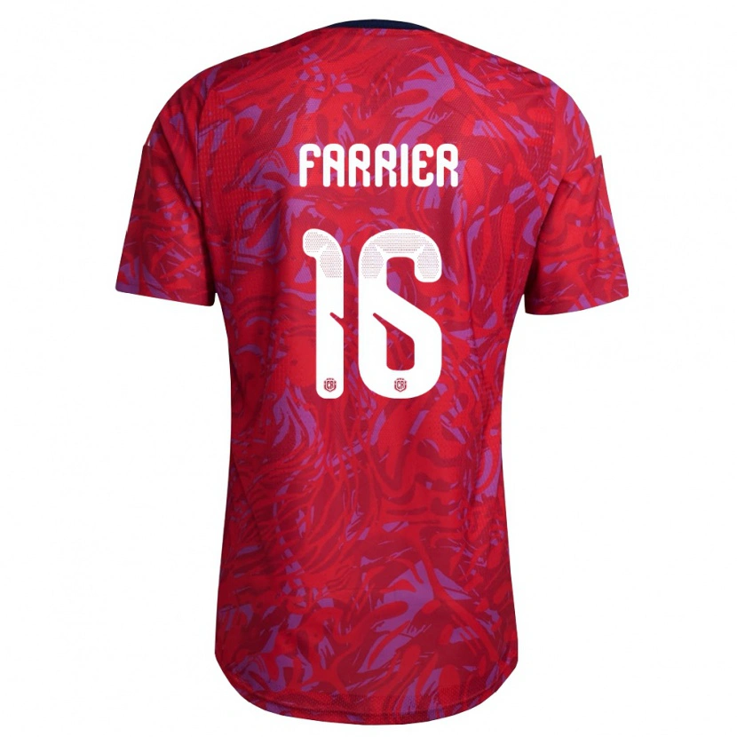 Danxen Män Costa Rica Kaden Farrier #16 Röd Lila Marin Hemmatröja Matchtröjor 26-28 Tröjor T-Tröja