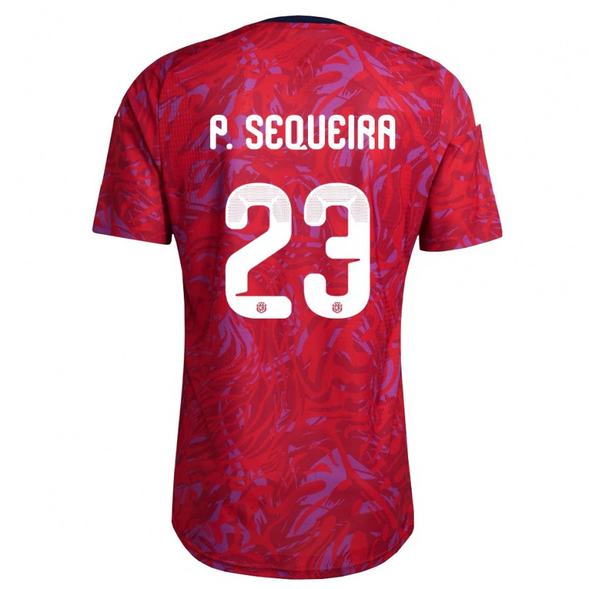 Danxen Män Costa Rica Patrick Sequeira #23 Röd Lila Marin Hemmatröja Matchtröjor 26-28 Tröjor T-Tröja