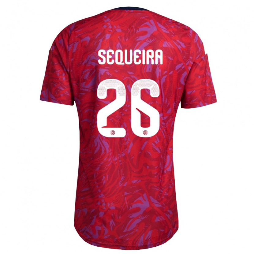 Danxen Män Costa Rica Douglas Sequeira #26 Röd Lila Marin Hemmatröja Matchtröjor 26-28 Tröjor T-Tröja