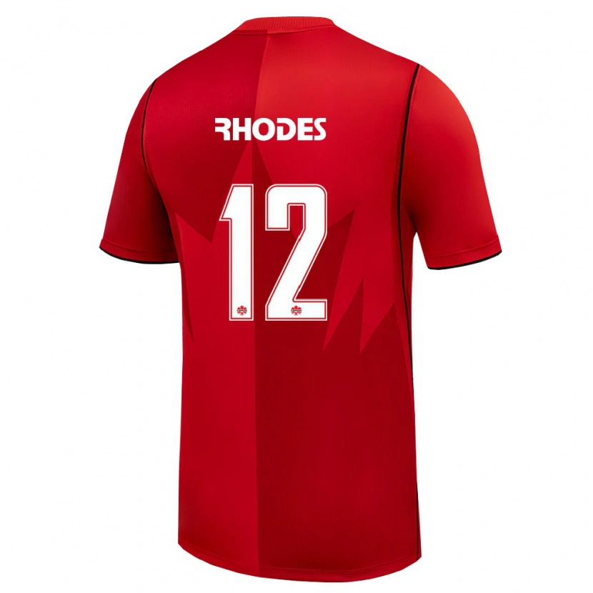 Danxen Män Kanada James Rhodes #12 Röd Vit Hemmatröja Matchtröjor 26-28 Tröjor T-Tröja