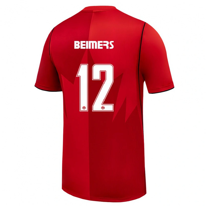 Danxen Män Kanada Milo Beimers #12 Röd Vit Hemmatröja Matchtröjor 26-28 Tröjor T-Tröja