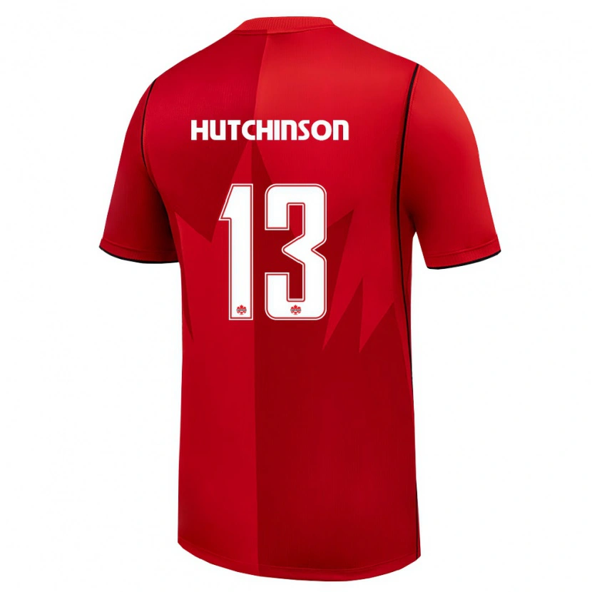 Danxen Män Kanada Atiba Hutchinson #13 Röd Vit Hemmatröja Matchtröjor 26-28 Tröjor T-Tröja