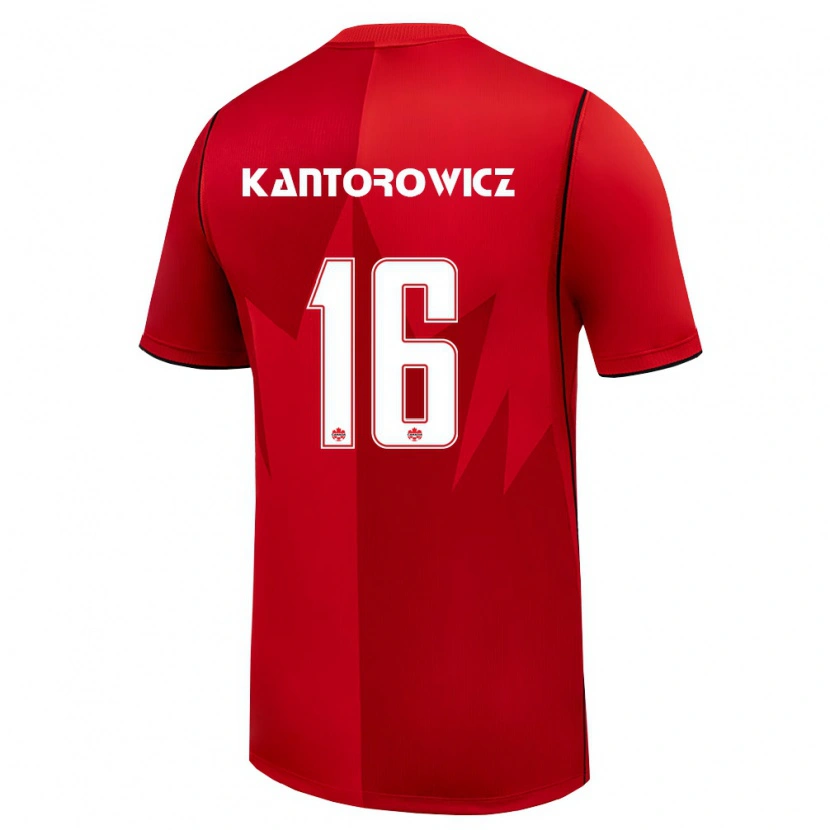 Danxen Män Kanada Dominic Kantorowicz #16 Röd Vit Hemmatröja Matchtröjor 26-28 Tröjor T-Tröja