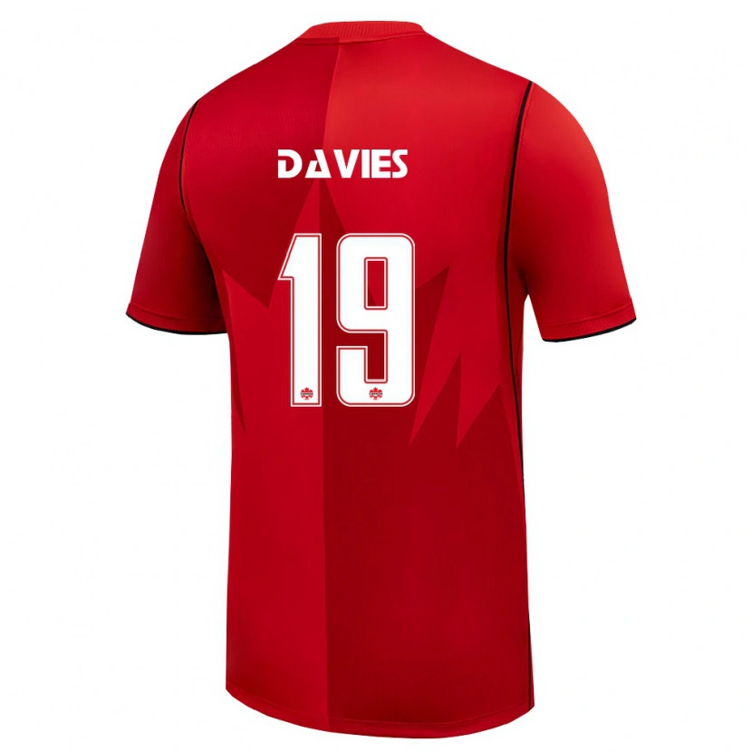 Danxen Män Kanada Alphonso Davies #19 Röd Vit Hemmatröja Matchtröjor 26-28 Tröjor T-Tröja