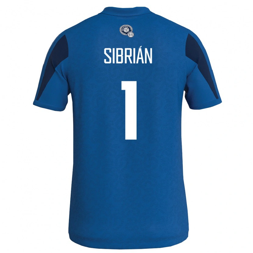 Danxen Män El Salvador Sergio Sibrián #1 Blå Marin Hemmatröja Matchtröjor 26-28 Tröjor T-Tröja