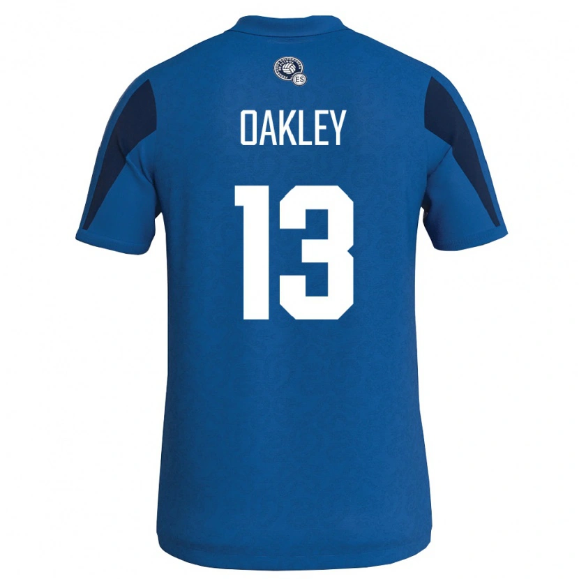 Danxen Män El Salvador Ethan Oakley #13 Blå Marin Hemmatröja Matchtröjor 26-28 Tröjor T-Tröja