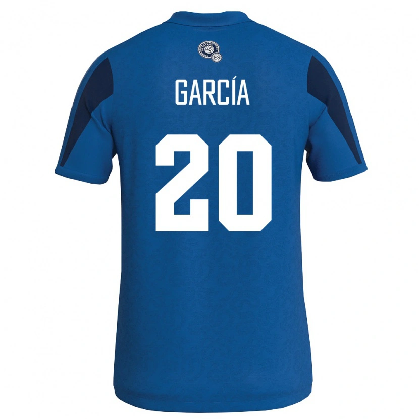 Danxen Män El Salvador Kevin García #20 Blå Marin Hemmatröja Matchtröjor 26-28 Tröjor T-Tröja