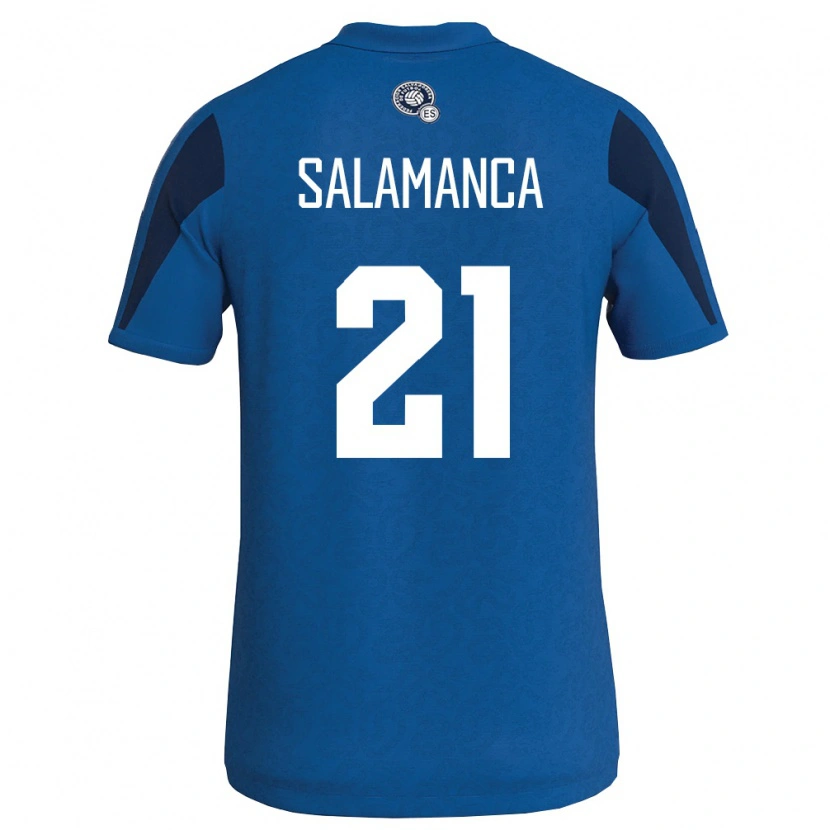 Danxen Män El Salvador Sneijder Salamanca #21 Blå Marin Hemmatröja Matchtröjor 26-28 Tröjor T-Tröja