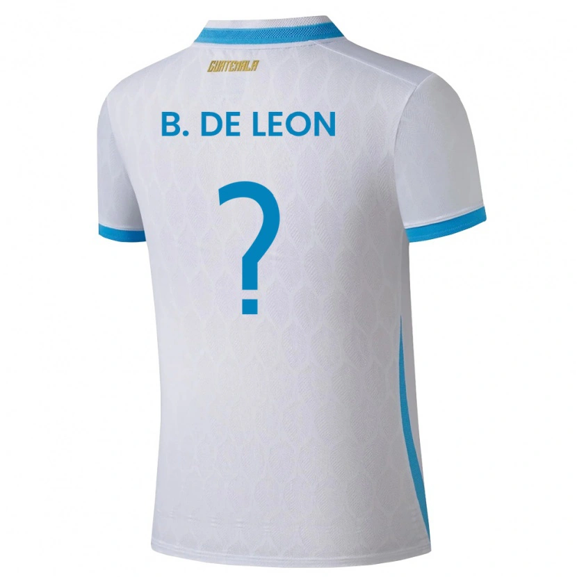 Danxen Män Gwatemala Brandon De Leon #0 Vit Himmelblå Guld Hemmatröja Matchtröjor 26-28 Tröjor T-Tröja