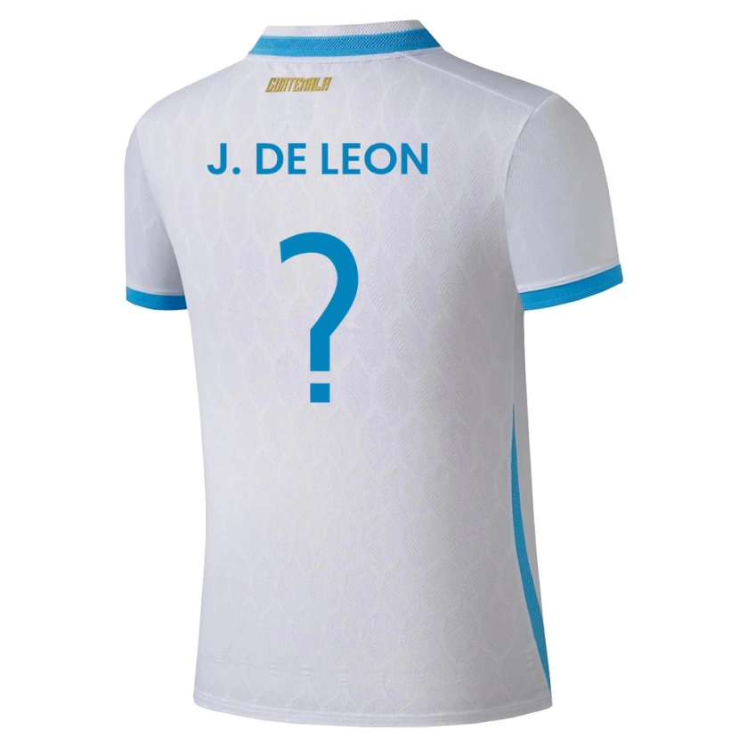 Danxen Män Gwatemala Jose De Leon #0 Vit Himmelblå Guld Hemmatröja Matchtröjor 26-28 Tröjor T-Tröja