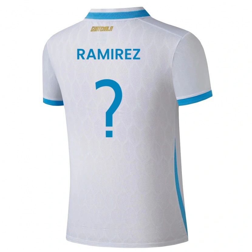 Danxen Män Gwatemala Nelson Ramirez #0 Vit Himmelblå Guld Hemmatröja Matchtröjor 26-28 Tröjor T-Tröja