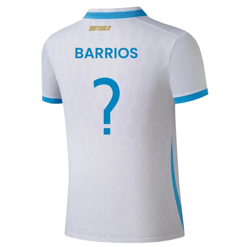 Danxen Män Gwatemala Jeniffer Barrios #0 Vit Himmelblå Guld Hemmatröja Matchtröjor 26-28 Tröjor T-Tröja