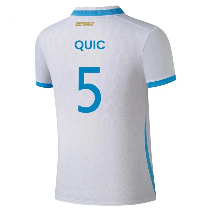 Danxen Män Gwatemala Matthew Quic #5 Vit Himmelblå Guld Hemmatröja Matchtröjor 26-28 Tröjor T-Tröja