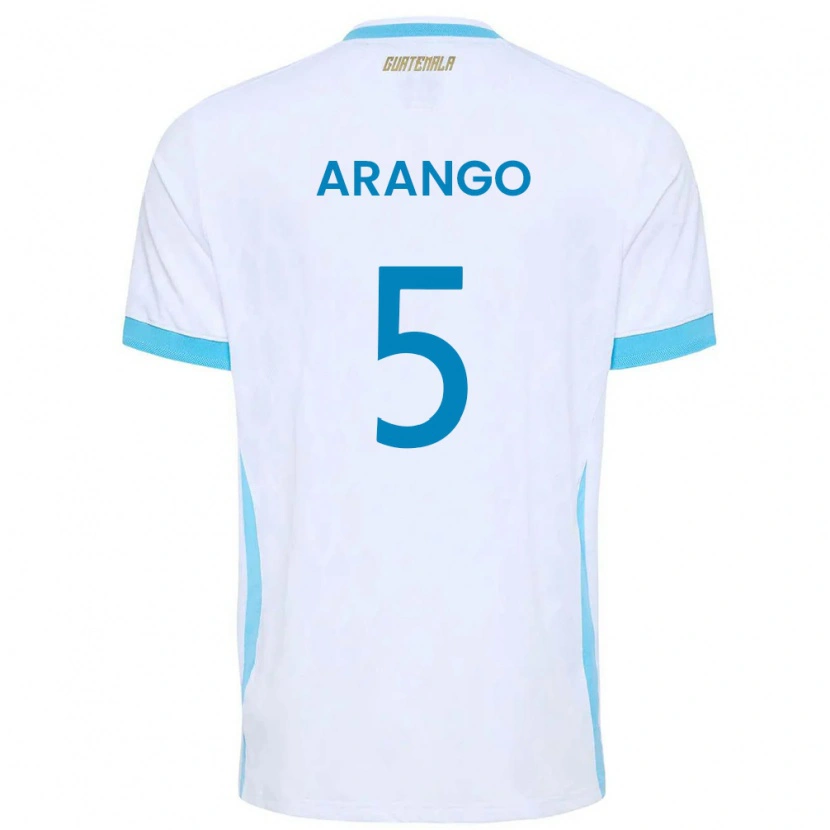 Danxen Män Gwatemala Marcos Arango #5 Vit Himmelblå Guld Hemmatröja Matchtröjor 26-28 Tröjor T-Tröja