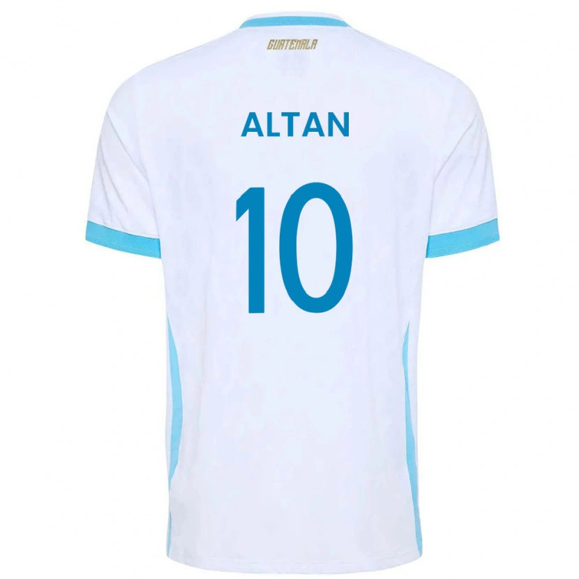 Danxen Män Gwatemala Pedro Altán #10 Vit Himmelblå Guld Hemmatröja Matchtröjor 26-28 Tröjor T-Tröja