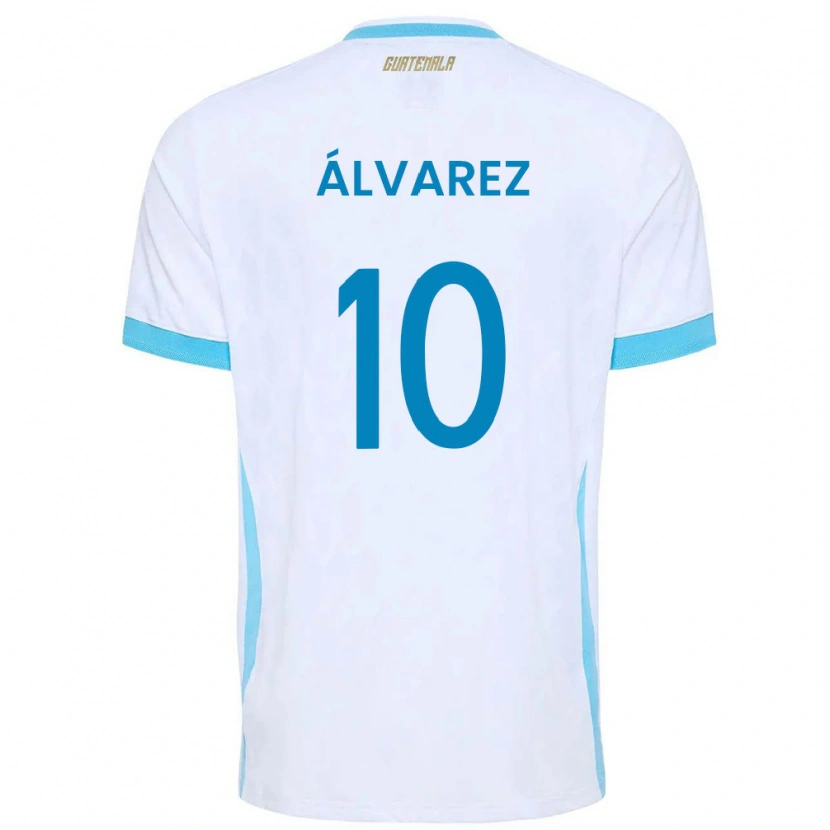 Danxen Män Gwatemala Andrea Álvarez #10 Vit Himmelblå Guld Hemmatröja Matchtröjor 26-28 Tröjor T-Tröja