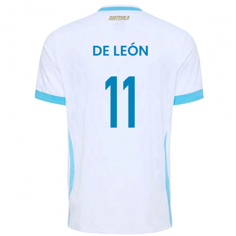 Danxen Män Gwatemala Jorge De León #11 Vit Himmelblå Guld Hemmatröja Matchtröjor 26-28 Tröjor T-Tröja