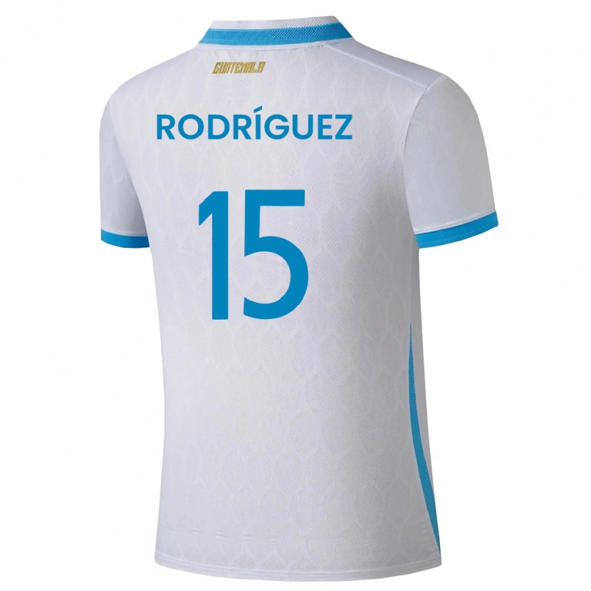 Danxen Män Gwatemala Jared Rodríguez #15 Vit Himmelblå Guld Hemmatröja Matchtröjor 26-28 Tröjor T-Tröja