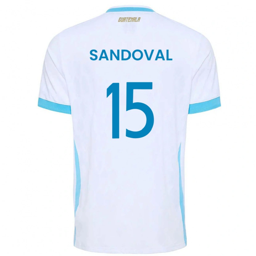 Danxen Män Gwatemala Julio Sandoval #15 Vit Himmelblå Guld Hemmatröja Matchtröjor 26-28 Tröjor T-Tröja