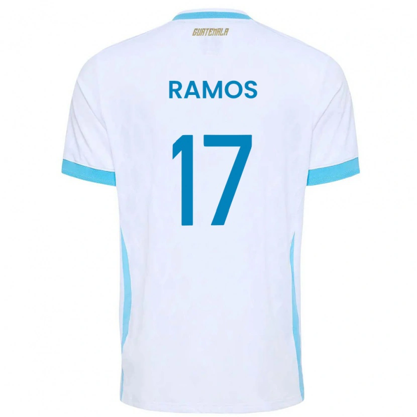 Danxen Män Gwatemala Julio Ramos #17 Vit Himmelblå Guld Hemmatröja Matchtröjor 26-28 Tröjor T-Tröja