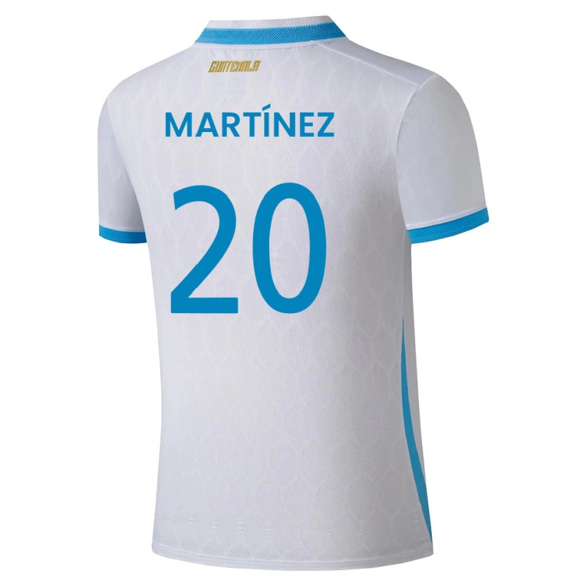 Danxen Män Gwatemala Ana Lucía Martínez #20 Vit Himmelblå Guld Hemmatröja Matchtröjor 26-28 Tröjor T-Tröja