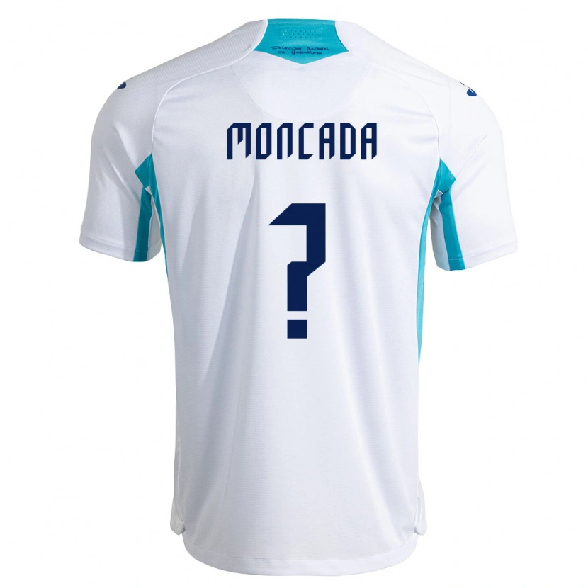 Danxen Män Honduras Dereck Moncada #0 Vit Blå Himmelblå Hemmatröja Matchtröjor 26-28 Tröjor T-Tröja