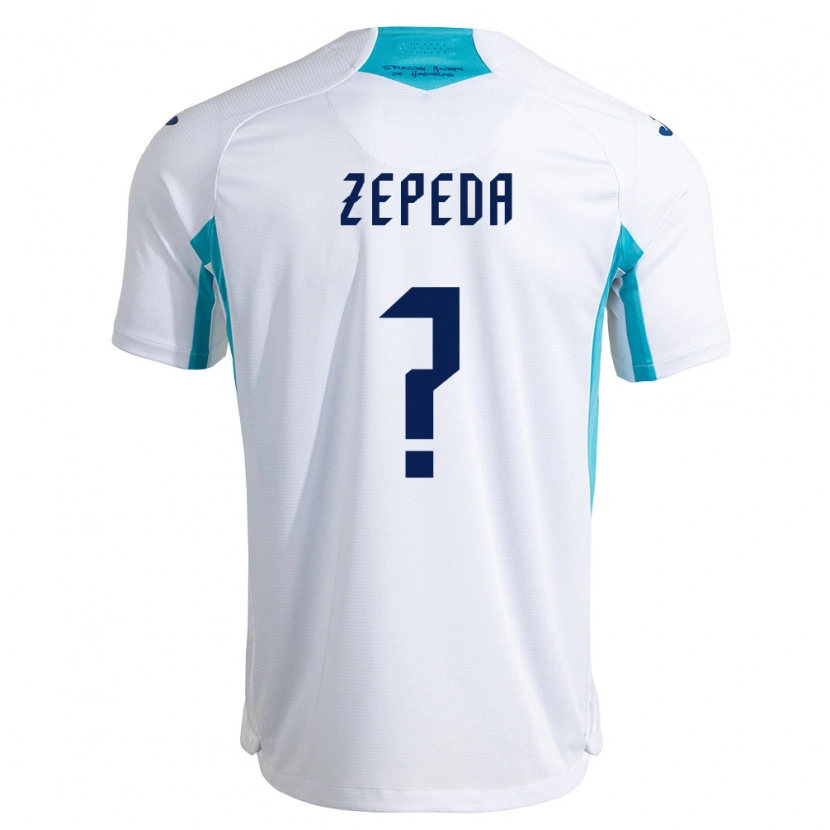 Danxen Män Honduras Melquizedeck Zepeda #0 Vit Blå Himmelblå Hemmatröja Matchtröjor 26-28 Tröjor T-Tröja