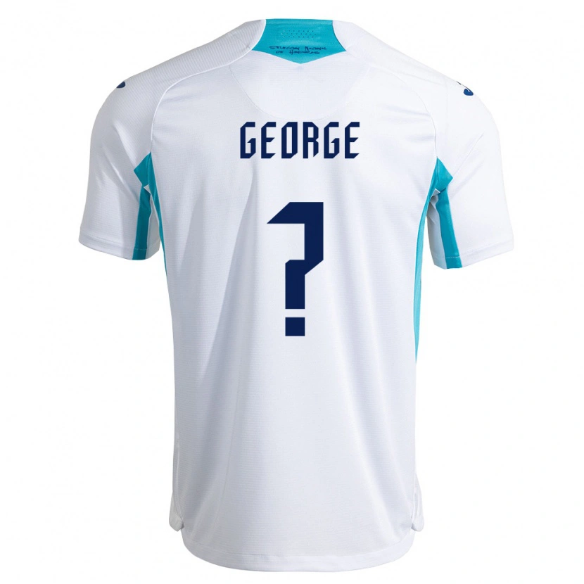 Danxen Män Honduras George Rodríguez #0 Vit Blå Himmelblå Hemmatröja Matchtröjor 26-28 Tröjor T-Tröja