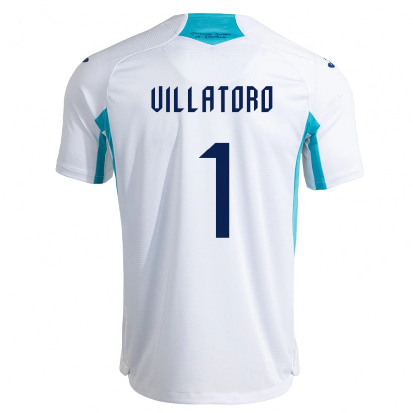 Danxen Män Honduras Raúl Villatoro #1 Vit Blå Himmelblå Hemmatröja Matchtröjor 26-28 Tröjor T-Tröja