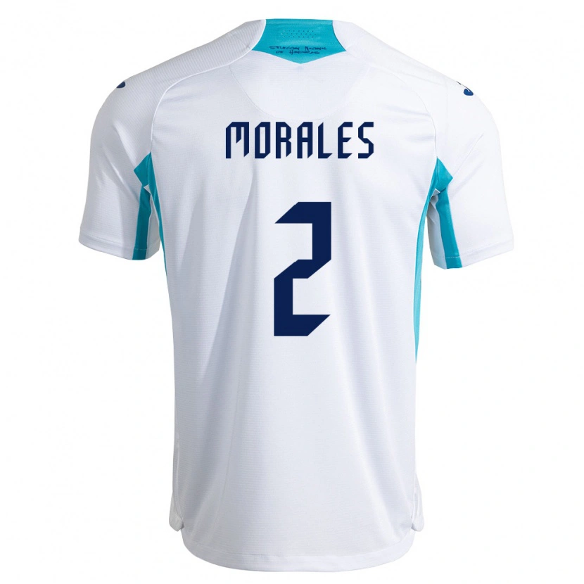 Danxen Män Honduras Yensel Morales #2 Vit Blå Himmelblå Hemmatröja Matchtröjor 26-28 Tröjor T-Tröja