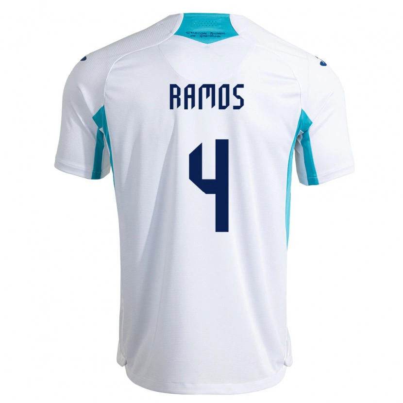 Danxen Män Honduras Jeffrey Ramos #4 Vit Blå Himmelblå Hemmatröja Matchtröjor 26-28 Tröjor T-Tröja
