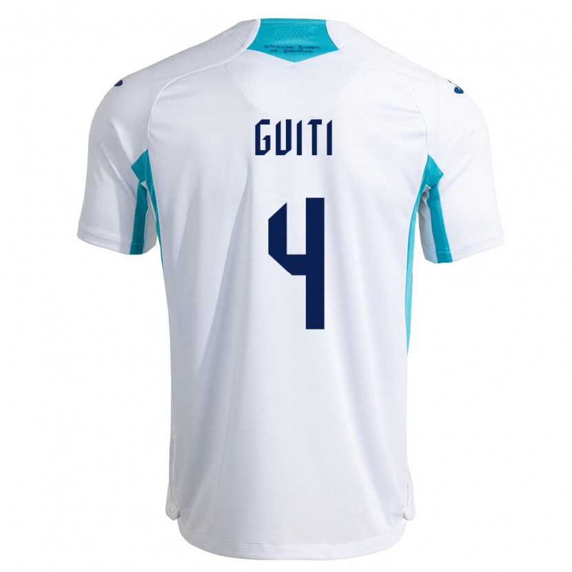 Danxen Män Honduras Jefferson Guiti #4 Vit Blå Himmelblå Hemmatröja Matchtröjor 26-28 Tröjor T-Tröja