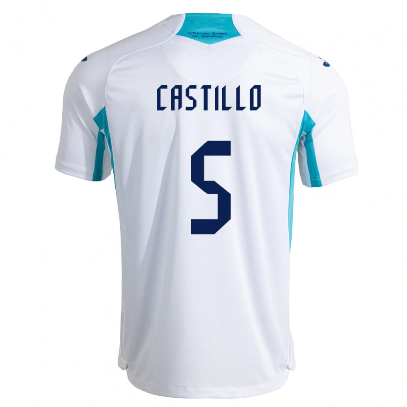 Danxen Män Honduras Jeferson Castillo #5 Vit Blå Himmelblå Hemmatröja Matchtröjor 26-28 Tröjor T-Tröja