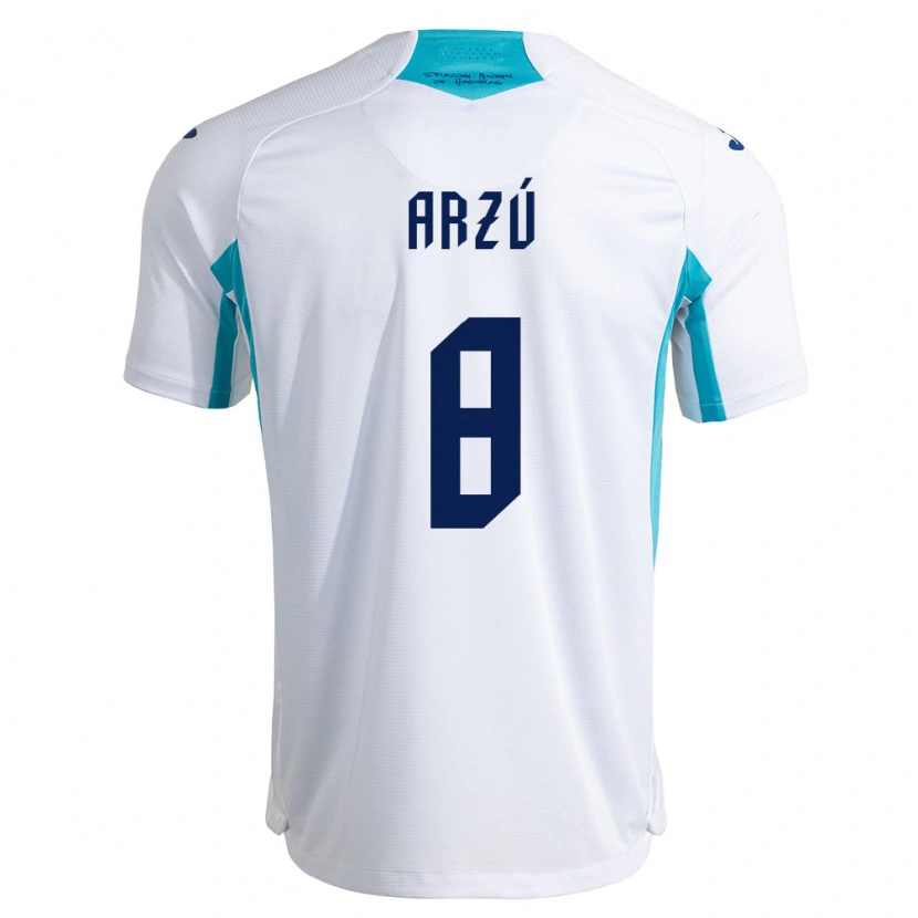 Danxen Män Honduras Yeiron Arzú #8 Vit Blå Himmelblå Hemmatröja Matchtröjor 26-28 Tröjor T-Tröja