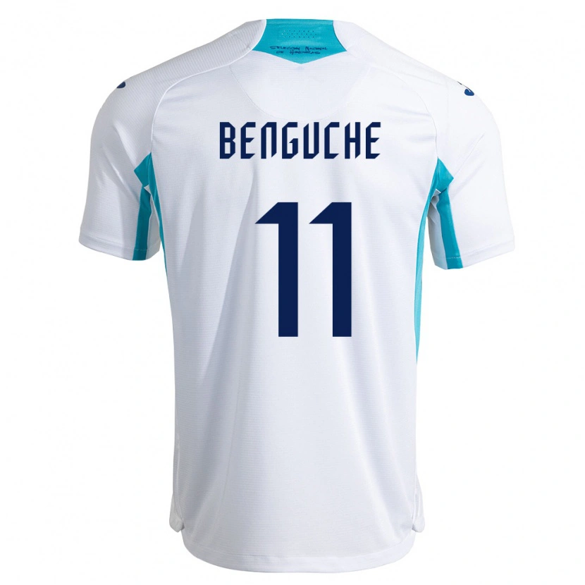 Danxen Män Honduras Jorge Benguché #11 Vit Blå Himmelblå Hemmatröja Matchtröjor 26-28 Tröjor T-Tröja