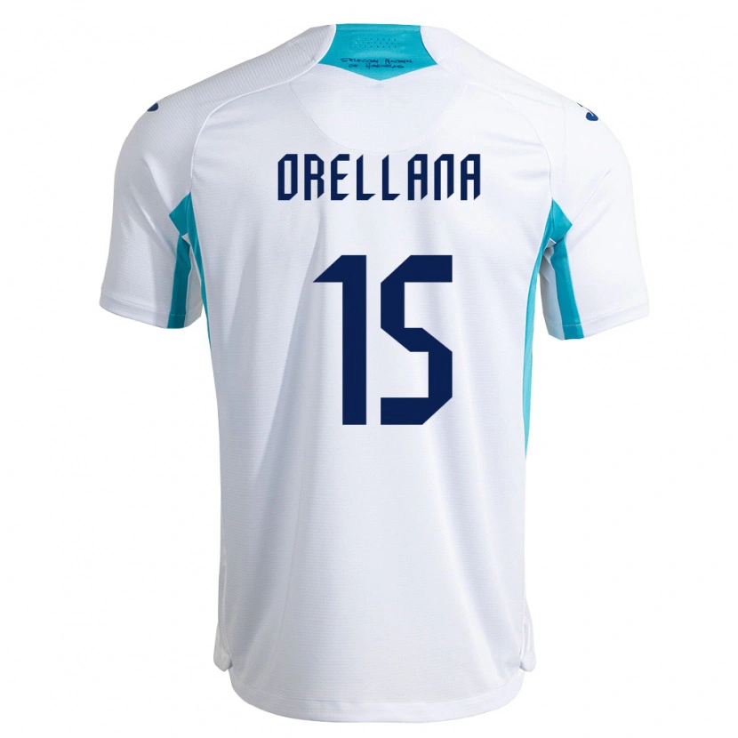 Danxen Män Honduras Jeremy Orellana #15 Vit Blå Himmelblå Hemmatröja Matchtröjor 26-28 Tröjor T-Tröja