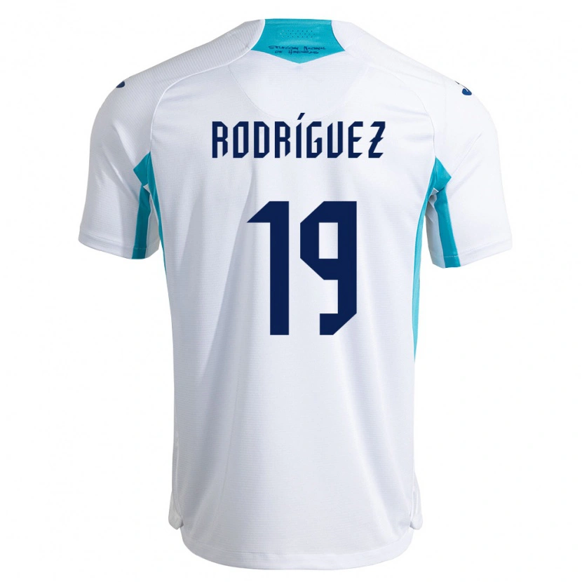 Danxen Män Honduras Jeremy Rodríguez #19 Vit Blå Himmelblå Hemmatröja Matchtröjor 26-28 Tröjor T-Tröja