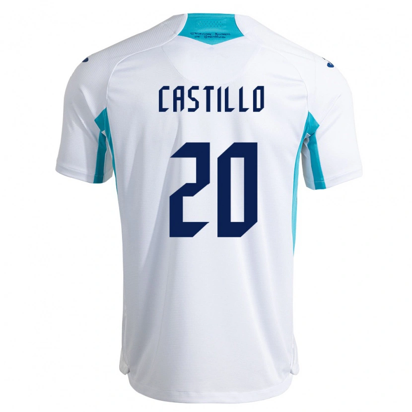 Danxen Män Honduras Nelson Castillo #20 Vit Blå Himmelblå Hemmatröja Matchtröjor 26-28 Tröjor T-Tröja