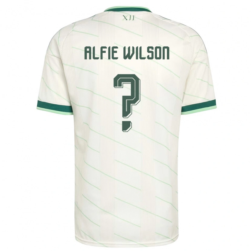Danxen Män Nordirland Alfie Wilson #0 Vit Grön Bortatröja Matchtröjor 26-28 Tröjor T-Tröja
