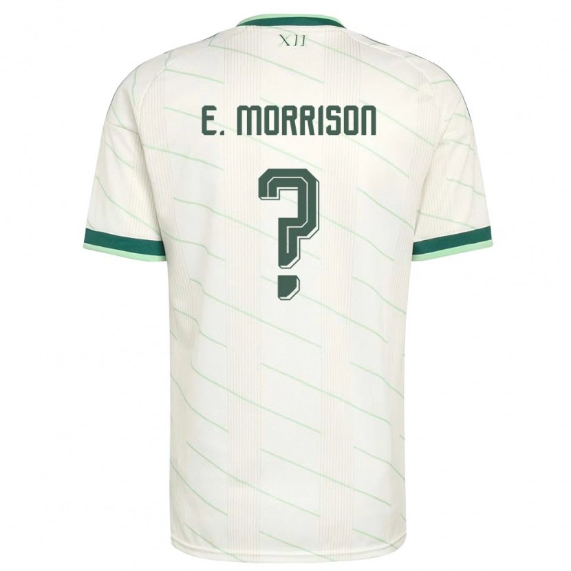 Danxen Män Nordirland Emmett Morrison #0 Vit Grön Bortatröja Matchtröjor 26-28 Tröjor T-Tröja