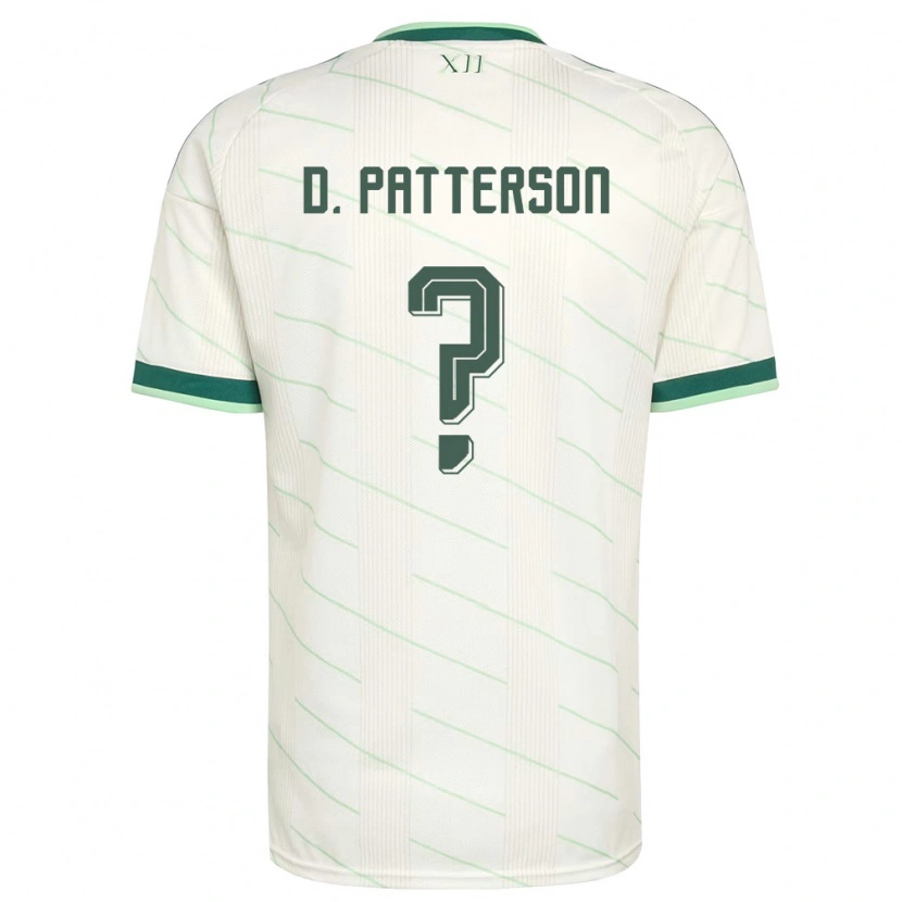 Danxen Män Nordirland Dan Patterson #0 Vit Grön Bortatröja Matchtröjor 26-28 Tröjor T-Tröja