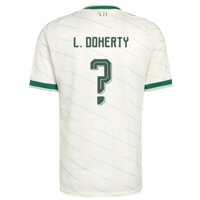 Danxen Män Nordirland Lukas Doherty #0 Vit Grön Bortatröja Matchtröjor 26-28 Tröjor T-Tröja