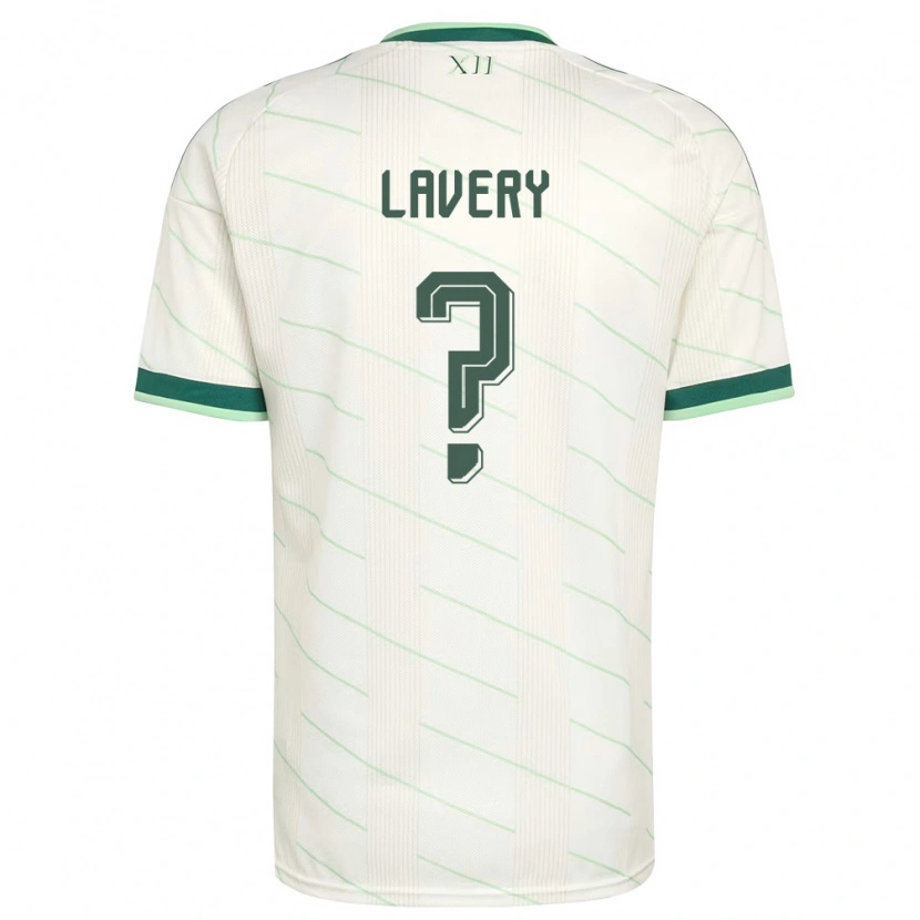 Danxen Män Nordirland Luca Lavery #0 Vit Grön Bortatröja Matchtröjor 26-28 Tröjor T-Tröja