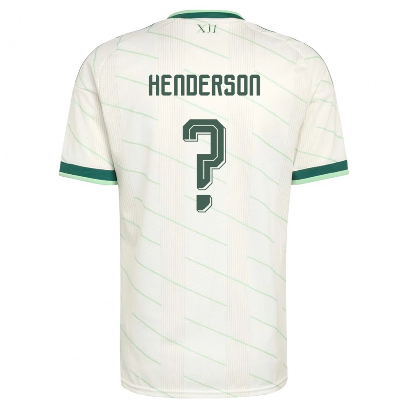 Danxen Män Nordirland Noah Henderson #0 Vit Grön Bortatröja Matchtröjor 26-28 Tröjor T-Tröja
